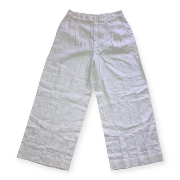 Madewell Womens White “The Harlow Wide-Leg Pant in 100% Linen” - Picture 3 of 8